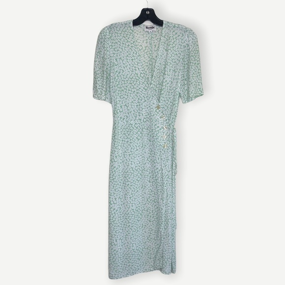 Rouje Paris Gabin Fleurette Menthol Wrap Dress - Picture 3 of 11